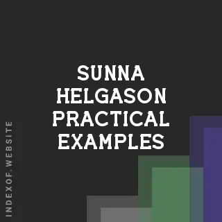 Sunna Helgason Practical Examples | Indexof