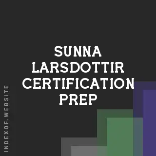 Sunna Larsdottir Certification Prep | Indexof