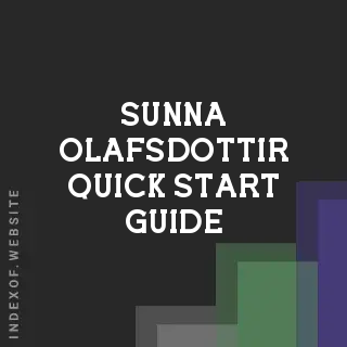 Sunna Olafsdottir Quick Start Guide | Indexof