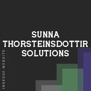 Sunna Thorsteinsdottir Solutions | Indexof