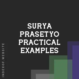 Surya Prasetyo Practical Examples | Indexof