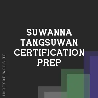 Suwanna Tangsuwan Certification Prep | Indexof