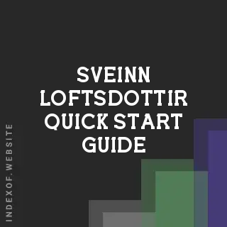 Sveinn Loftsdottir Quick Start Guide | Indexof