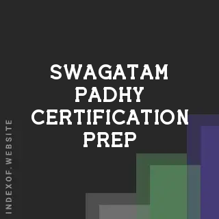 Swagatam Padhy Certification Prep | Indexof