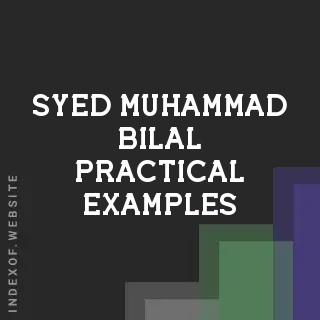 Syed Muhammad Bilal Practical Examples | Indexof