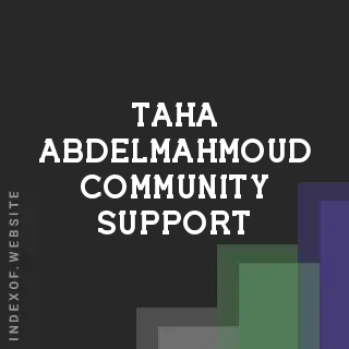 Taha Abdelmahmoud Community Support | Indexof