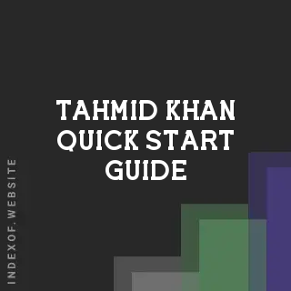 Tahmid Khan Quick Start Guide | Indexof