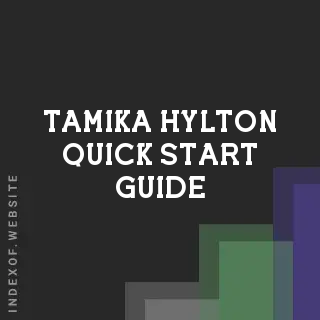Tamika Hylton Quick Start Guide | Indexof