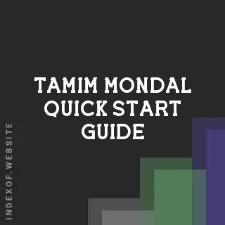 Tamim Mondal Quick Start Guide | Indexof