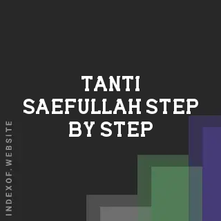 Tanti Saefullah Step-by-Step | Indexof