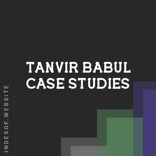 Tanvir Babul Case Studies | Indexof