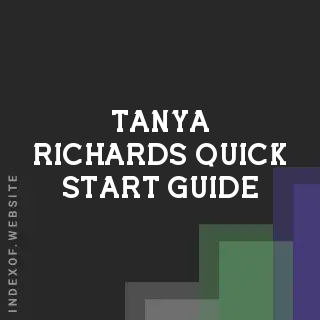 Tanya Richards Quick Start Guide | Indexof