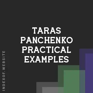 Taras Panchenko Practical Examples | Indexof