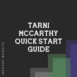 Tarni McCarthy Quick Start Guide | Indexof