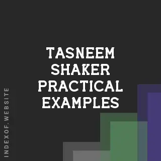 Tasneem Shaker Practical Examples | Indexof