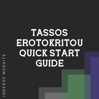 Tassos Erotokritou Quick Start Guide | Indexof