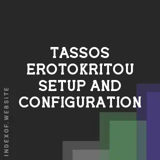 Tassos Erotokritou Setup and Configuration | Indexof