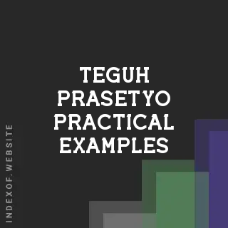 Teguh Prasetyo Practical Examples | Indexof