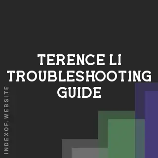 Terence Li Troubleshooting Guide | Indexof