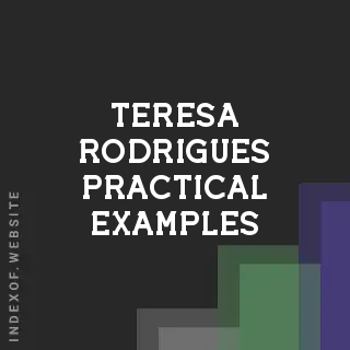 Teresa Rodrigues Practical Examples | Indexof