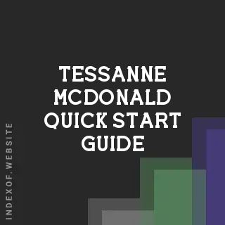Tessanne McDonald Quick Start Guide | Indexof