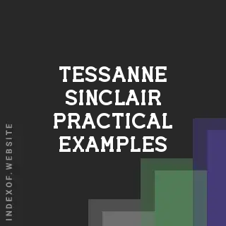 Tessanne Sinclair Practical Examples | Indexof