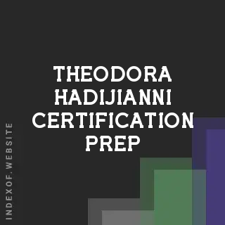 Theodora Hadijianni Certification Prep | Indexof