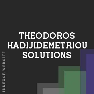 Theodoros Hadijidemetriou Solutions | Indexof