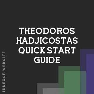 Theodoros Hadjicostas Quick Start Guide | Indexof