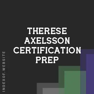 Therese Axelsson Certification Prep | Indexof