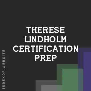 Therese Lindholm Certification Prep | Indexof