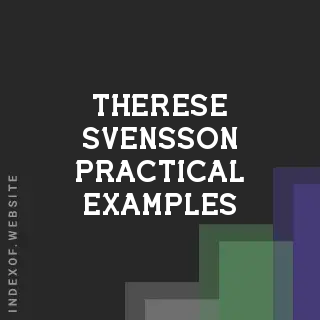 Therese Svensson Practical Examples | Indexof