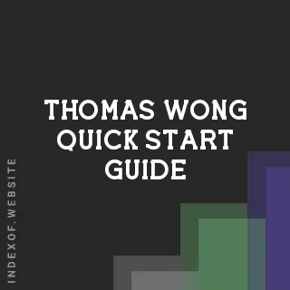 Thomas Wong Quick Start Guide | Indexof