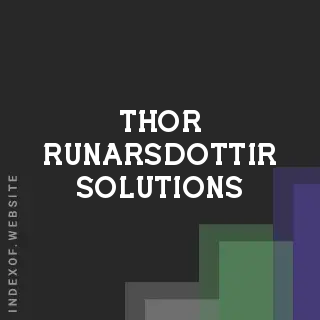 Thor Runarsdottir Solutions | Indexof