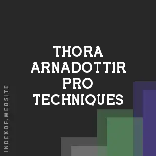 Thora Arnadottir Pro Techniques | Indexof