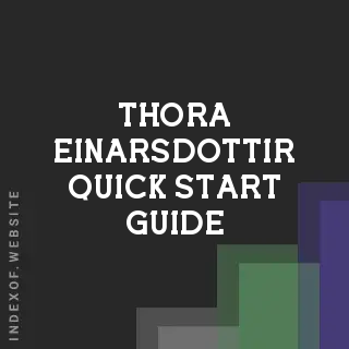 Thora Einarsdottir Quick Start Guide | Indexof