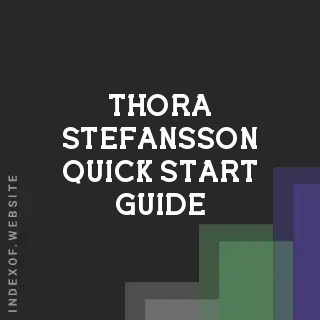 Thora Stefansson Quick Start Guide | Indexof