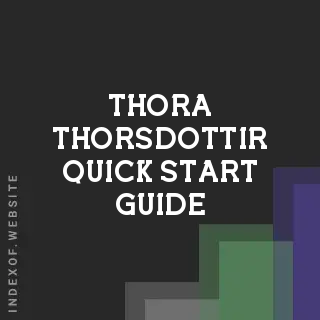 Thora Thorsdottir Quick Start Guide | Indexof
