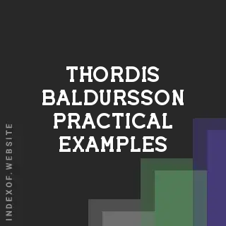 Thordis Baldursson Practical Examples | Indexof