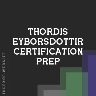 Thordis Eyborsdottir Certification Prep | Indexof