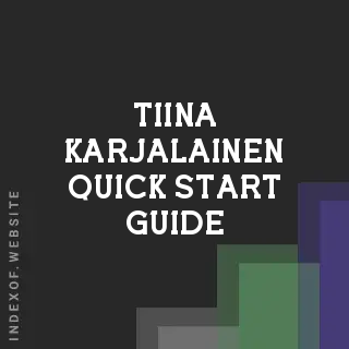 Tiina Karjalainen Quick Start Guide | Indexof