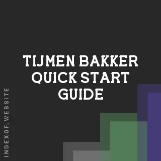 Tijmen Bakker Quick Start Guide | Indexof