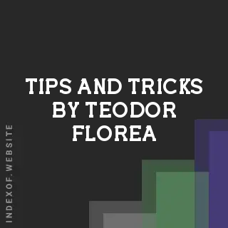 Tips and Tricks by Teodor Florea | Indexof