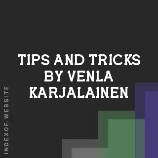 Tips and Tricks by Venla Karjalainen | Indexof