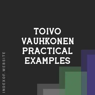 Toivo Vauhkonen Practical Examples | Indexof