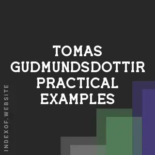 Tomas Gudmundsdottir Practical Examples | Indexof