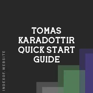 Tomas Karadottir Quick Start Guide | Indexof