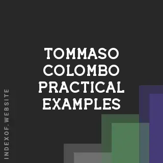 Tommaso Colombo Practical Examples | Indexof