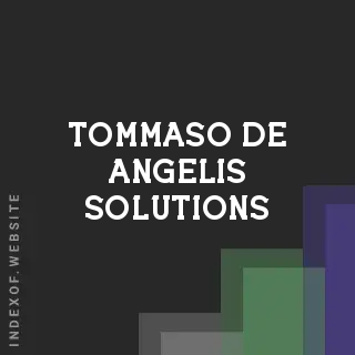 Tommaso De Angelis Solutions | Indexof