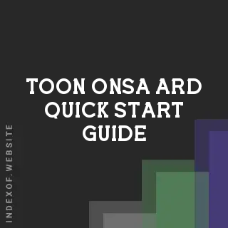 Toon Onsa-ard Quick Start Guide | Indexof